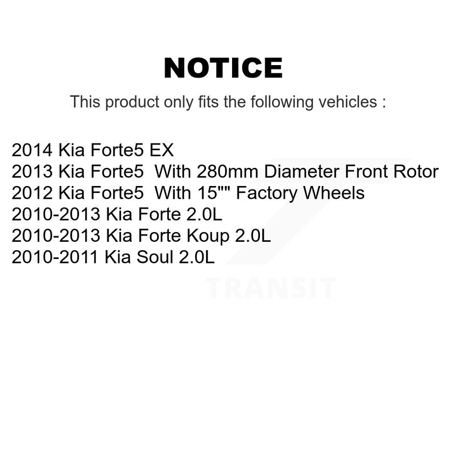 Front Disc Brake Rotor 8-980752 For Kia Forte Soul Koup Forte5