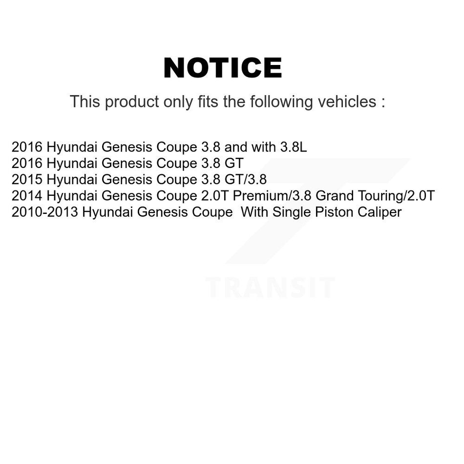 Rear Disc Brake Rotor (1 Piece Only) 8-980773 For Hyundai Genesis Coupe