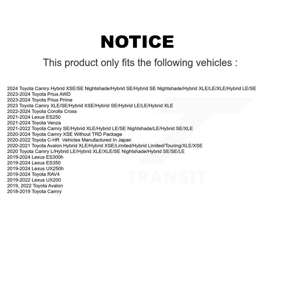 Front Disc Brake Rotor (1 Piece Only) 8-982292 For Toyota RAV4 Camry Corolla Cross Lexus Venza C-HR