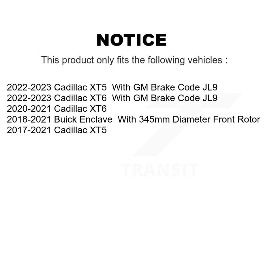 Front Disc Brake Rotor (1 Piece Only) 8-TQ8278 For Cadillac XT5 Buick Enclave XT6