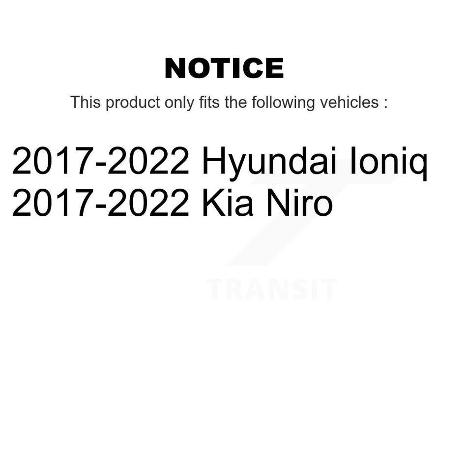Front Disc Brake Rotor (1 Piece Only) 8-TQ8325 For 2017-2022 Hyundai Ioniq Kia Niro