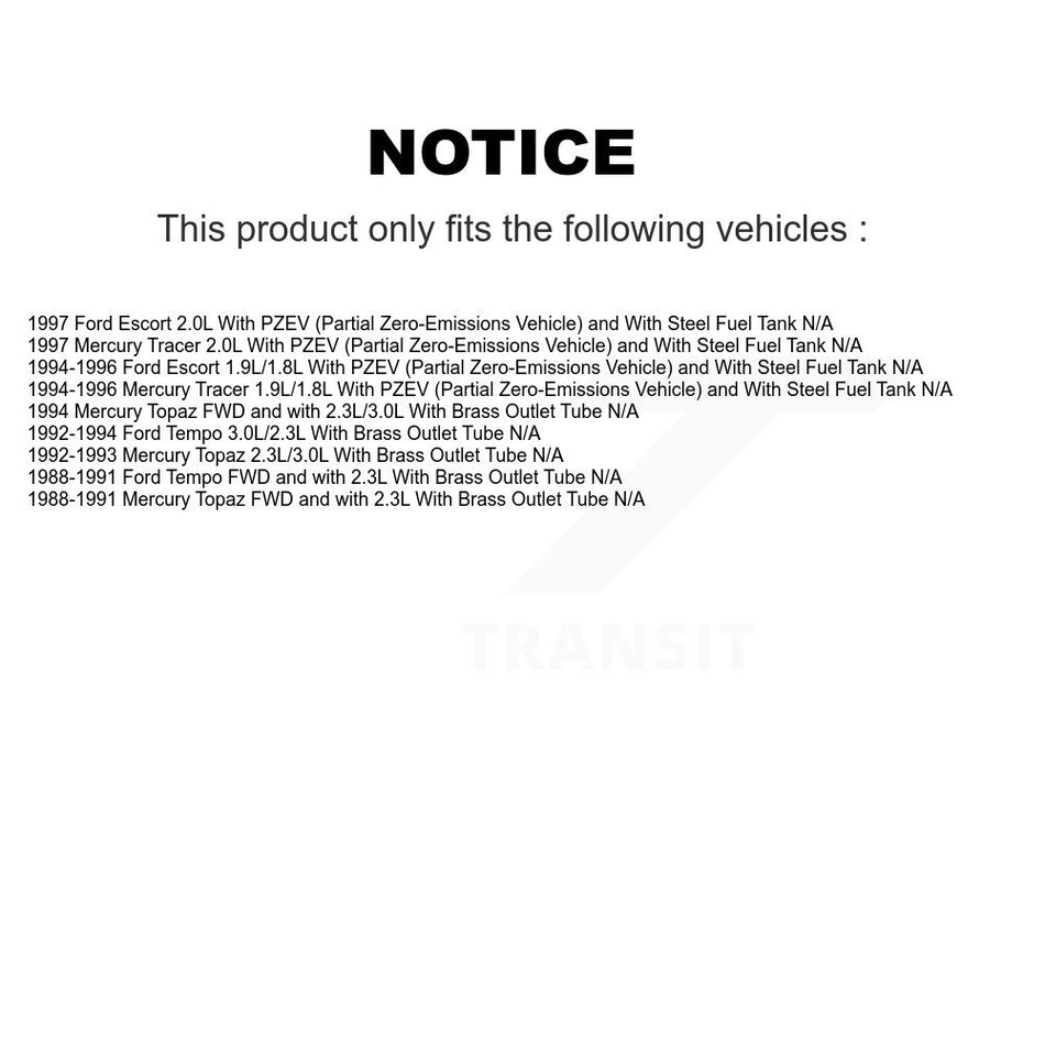 Electric Fuel Pump AGY-00210015 For Ford Escort Tempo Mercury Tracer Topaz