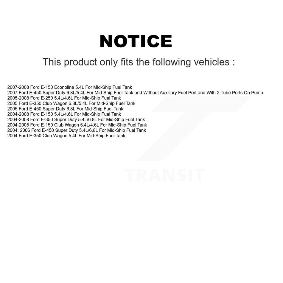 Electric Fuel Pump AGY-00210048 For Ford E-350 Super Duty E-250 E-150 Club Wagon E-450 Econoline