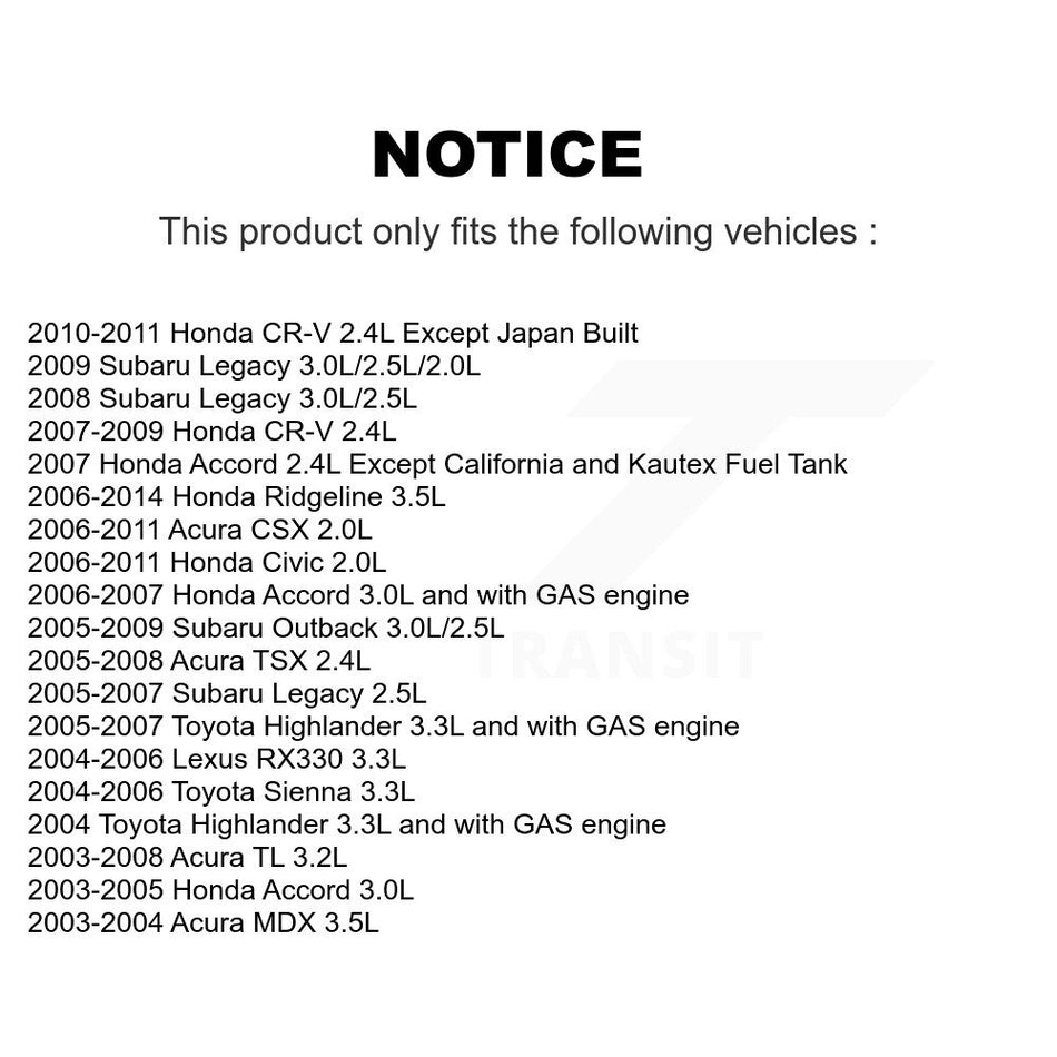 Electric Fuel Pump AGY-00210270 For Honda Civic CR-V Accord Acura Toyota Sienna Ridgeline Subaru TL