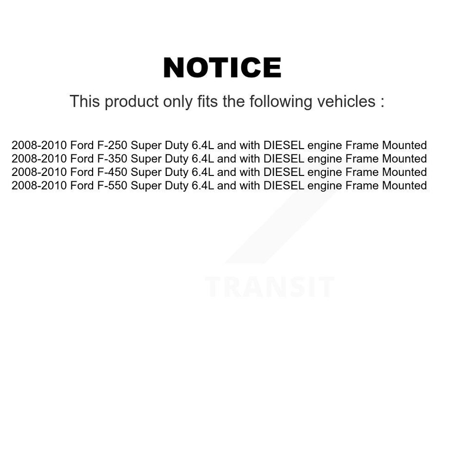 Electric Fuel Pump AGY-00210281 For Ford F-350 Super Duty F-250 F-550 F-450 6.4L with DIESEL engine