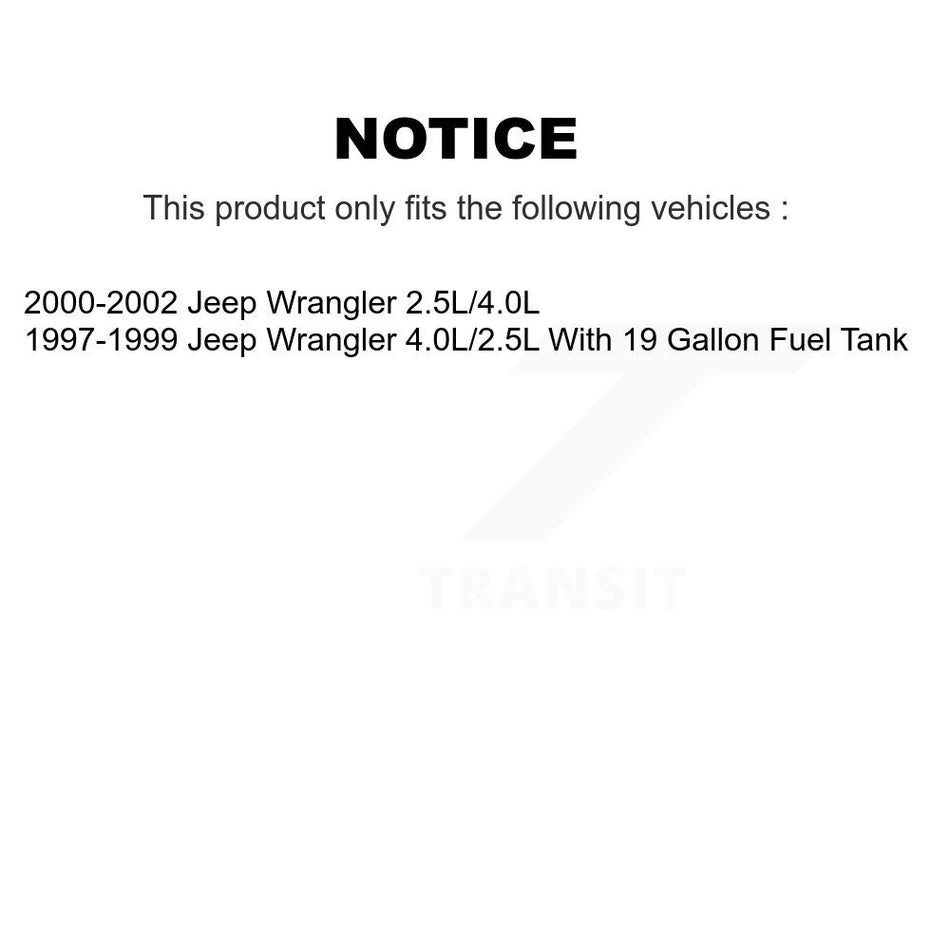 Fuel Pump Module Assembly AGY-00310384 For Jeep Wrangler