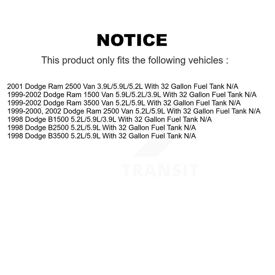 Fuel Pump Module Assembly AGY-00310390 For Dodge Ram 1500 Van 3500 2500 B1500 B3500 B2500 With 32 Gallon Tank
