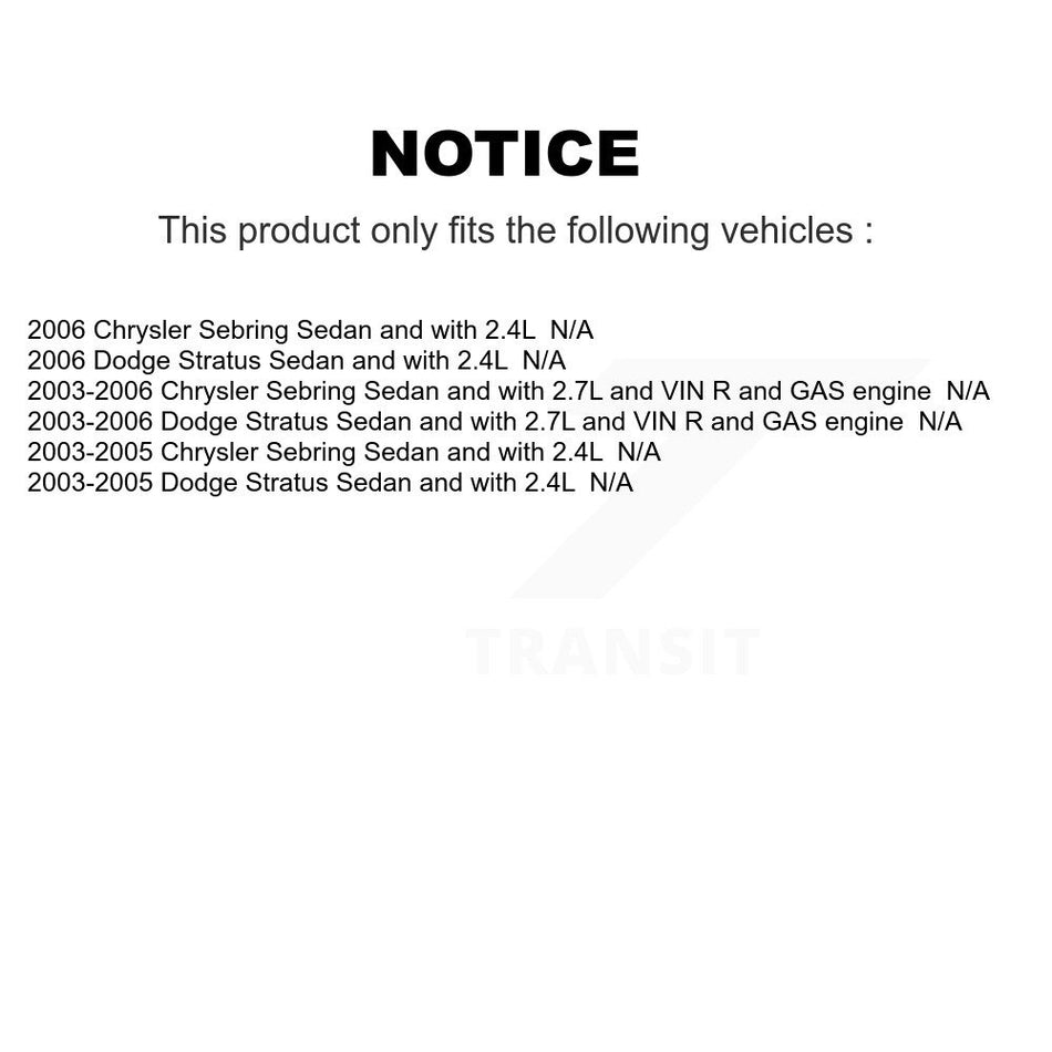 Fuel Pump Module Assembly AGY-00310406 For Chrysler Sebring Dodge Stratus