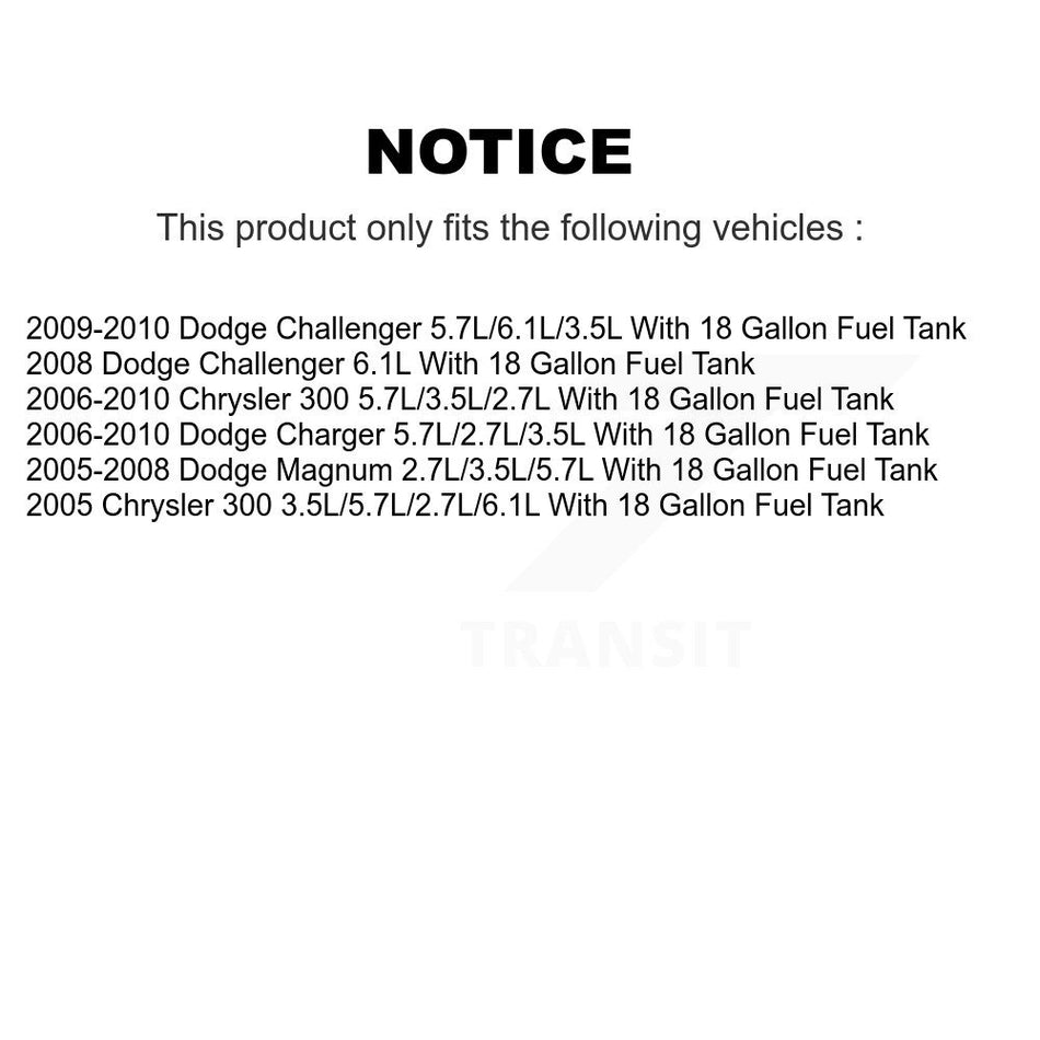 Left Fuel Pump Module Assembly AGY-00310435 For Dodge Chrysler 300 Charger Challenger Magnum
