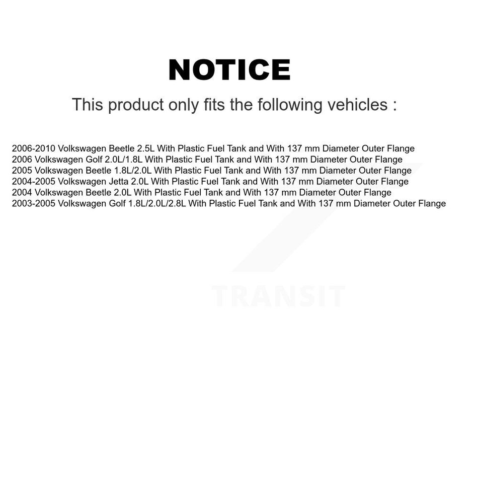 Fuel Pump Module Assembly AGY-00310496 For Volkswagen Jetta Golf Beetle