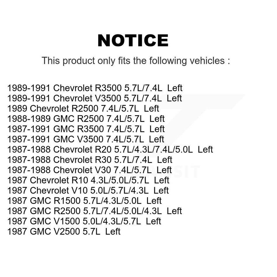 Left (Driver Side) Fuel Pump Sender Assembly AGY-00310837 For Chevrolet R10 GMC V10 R3500 R30 V3500 R1500 R20 V30 V1500 R2500 V2500