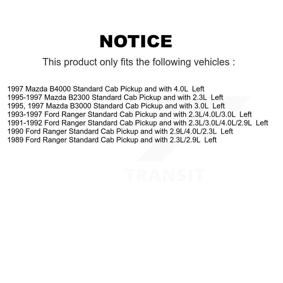 Left (Driver Side) Fuel Pump Sender Assembly AGY-00310846 For Ford Ranger Mazda B2300 B4000 B3000