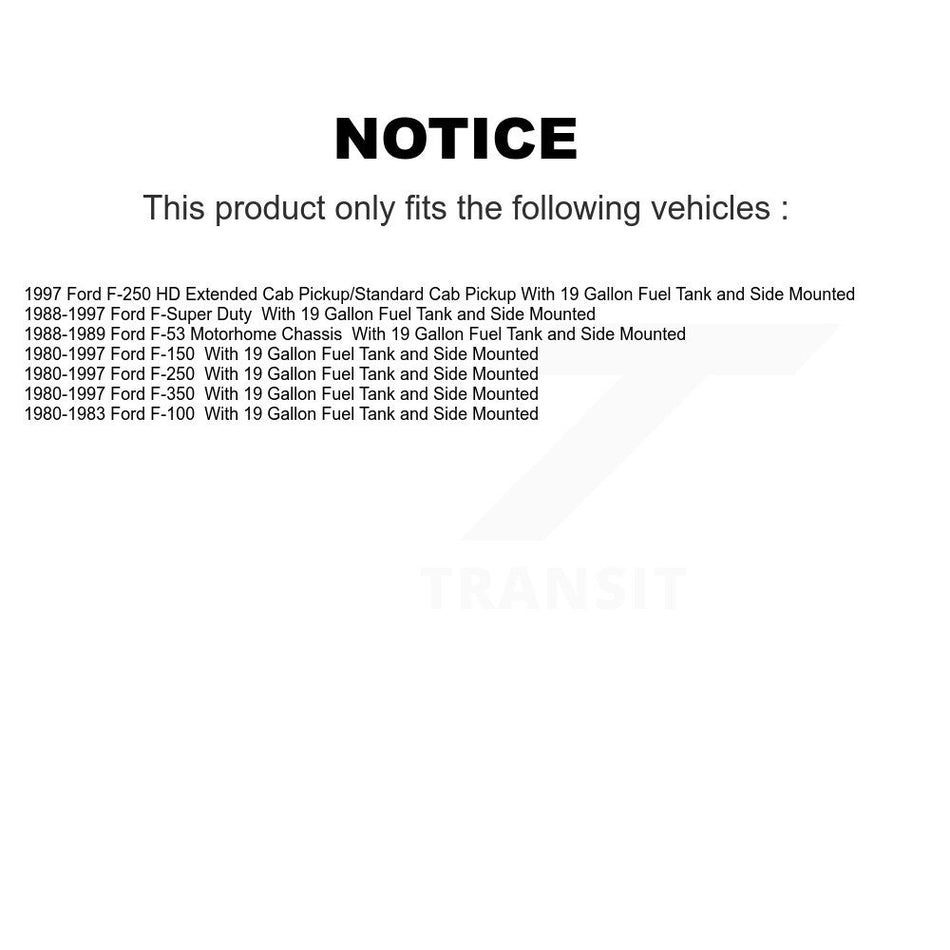 Fuel Tank Strap AGY-01110003 For Ford F-150 F-250 F-350 HD F-100 F-Super Duty F-53 Motorhome Chassis