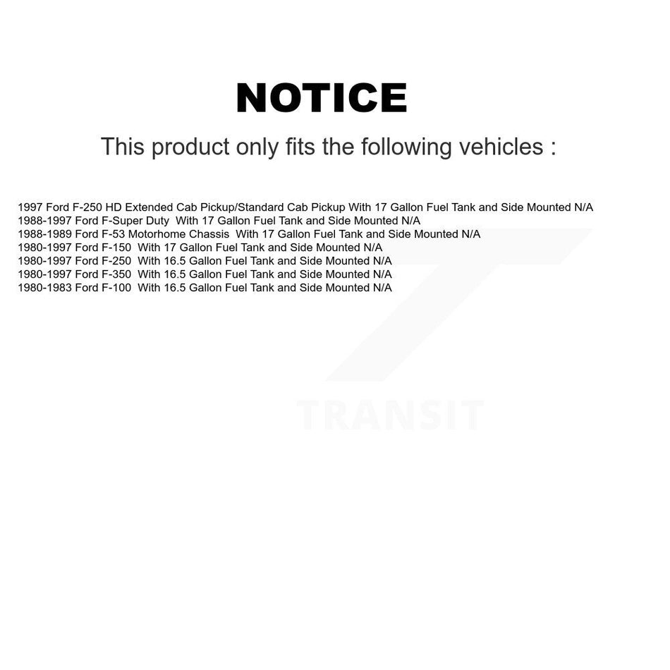 Fuel Tank Strap AGY-01110005 For Ford F-150 F-250 F-350 HD F-100 F Super Duty F-Super F-53 Motorhome Chassis