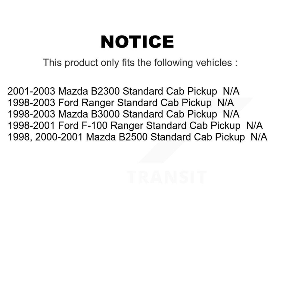 Fuel Tank Strap AGY-01110137 For Ford Ranger Mazda B3000 B2500 B2300 F-100 Standard Cab Pickup