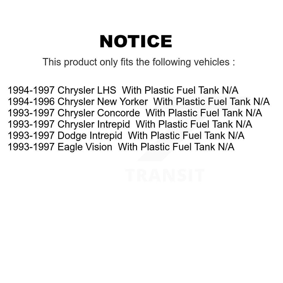Fuel Tank Strap AGY-01110156 For Chrysler Dodge Intrepid Concorde LHS Eagle Vision New Yorker With Plastic