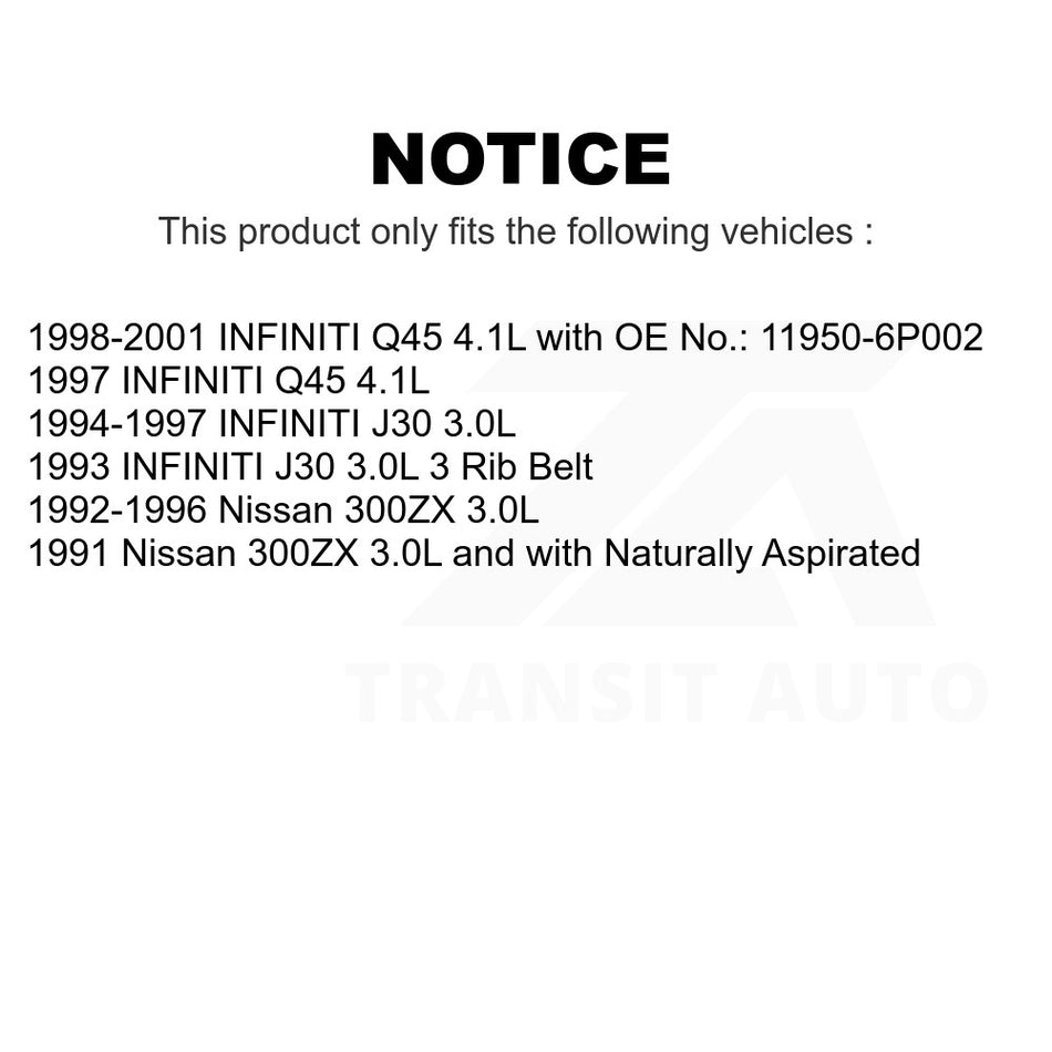 Power Steering Accessory Drive Belt BAN-3PK925 For INFINITI Nissan 300ZX Q45 J30