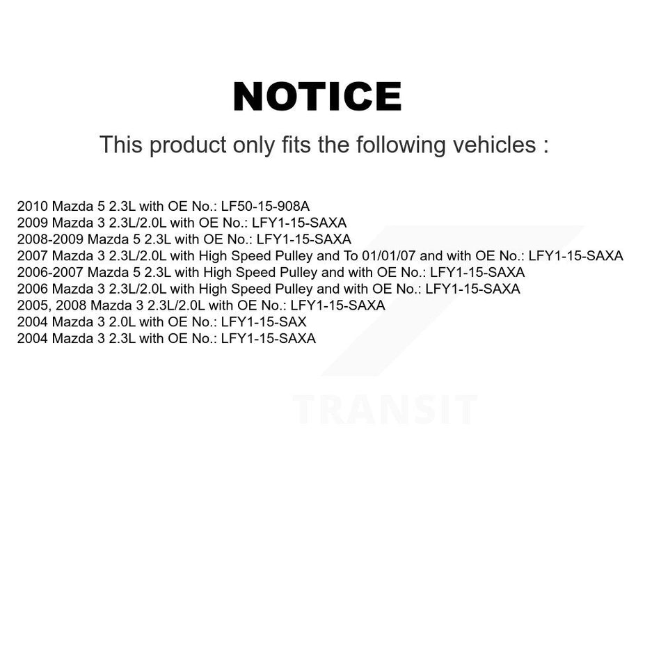 Air Conditioning Accessory Drive Belt BAN-5PK671F For Mazda 3 5