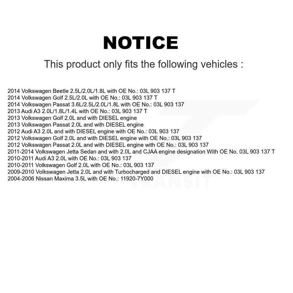 Alternator Accessory Drive Belt BAN-6PK1070 For Volkswagen Jetta Golf Passat Nissan Maxima Audi A3