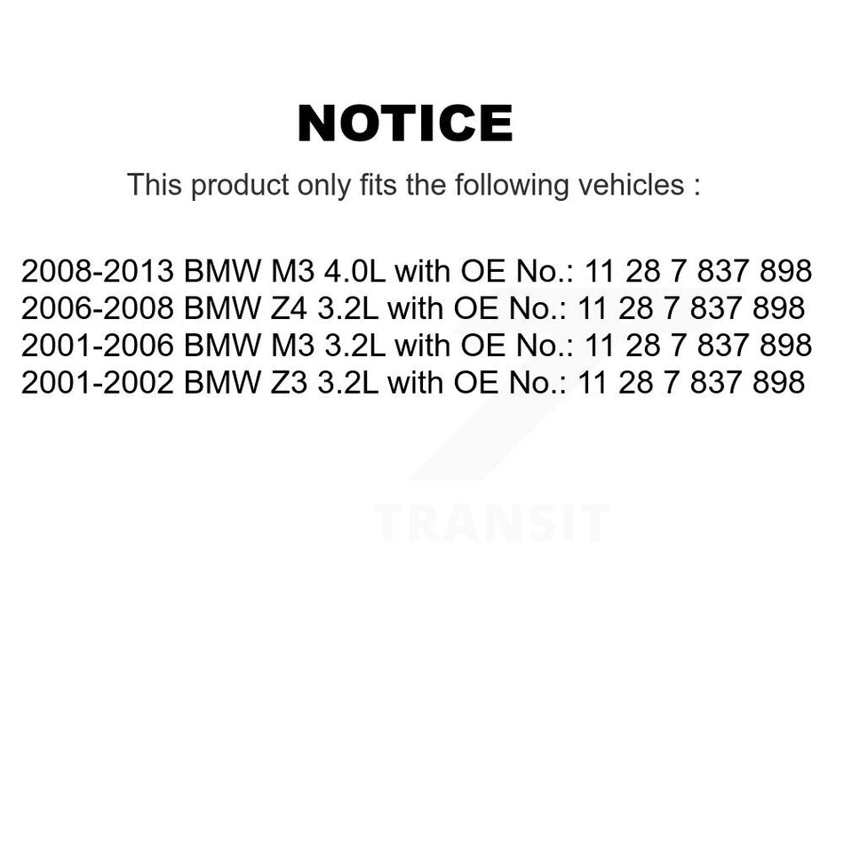 Water Pump Alternator Accessory Drive Belt BAN-6PK1460 For BMW M3 Z4 Z3 with OE No.11 28 7 837 898
