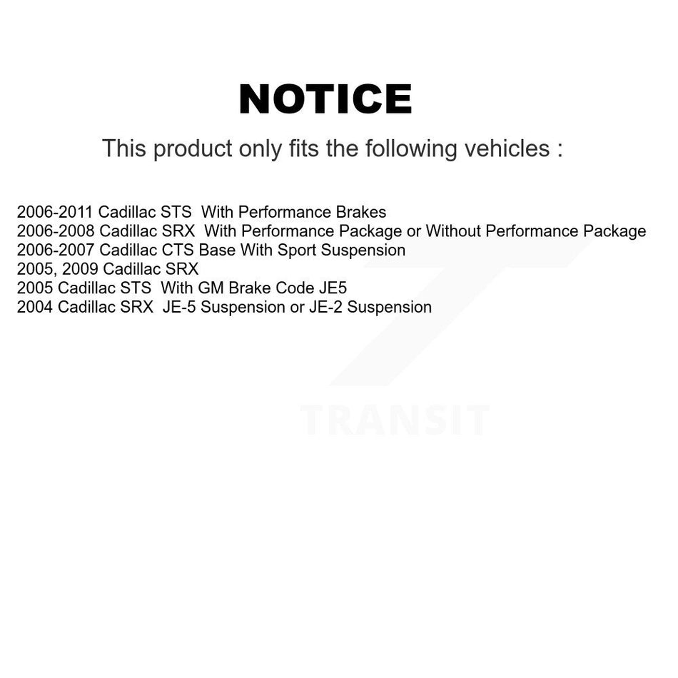 Rear Ceramic Disc Brake Pads CMX-D1020 For Cadillac CTS SRX STS