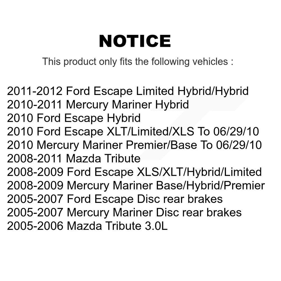 Front Ceramic Disc Brake Pads CMX-D1047 For Ford Escape Mazda Tribute Mercury Mariner