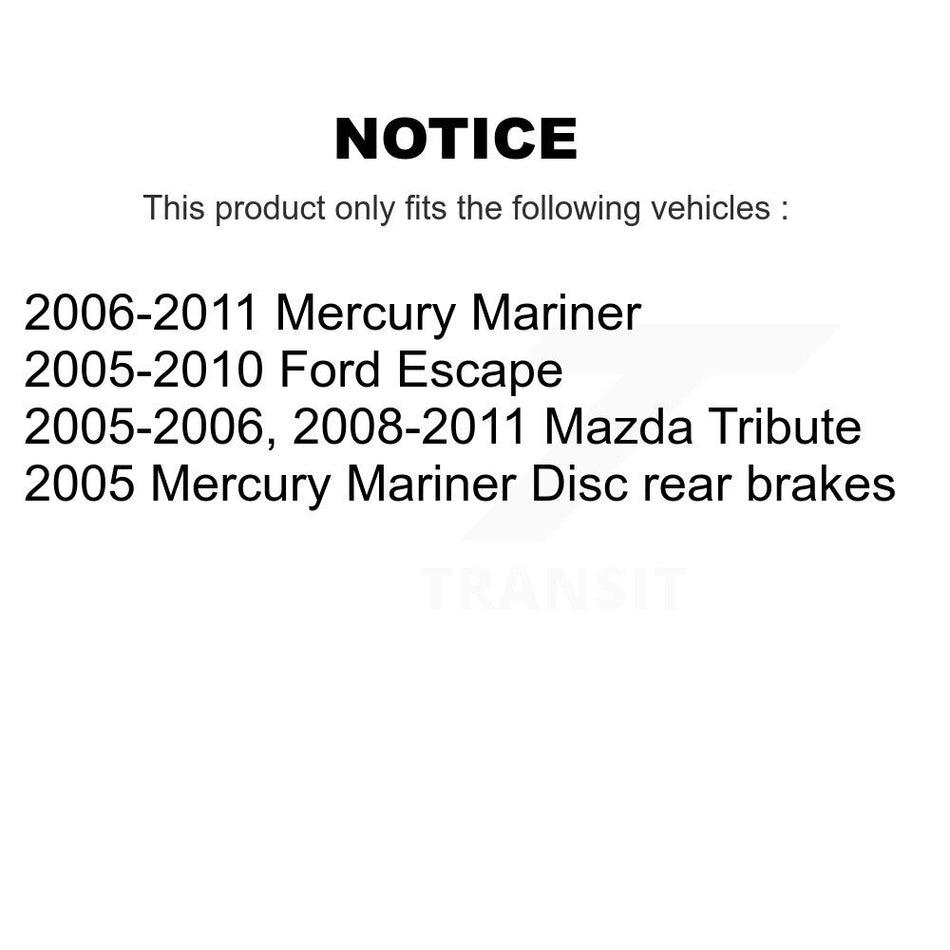 Rear Ceramic Disc Brake Pads CMX-D1055 For Ford Escape Mazda Tribute Mercury Mariner