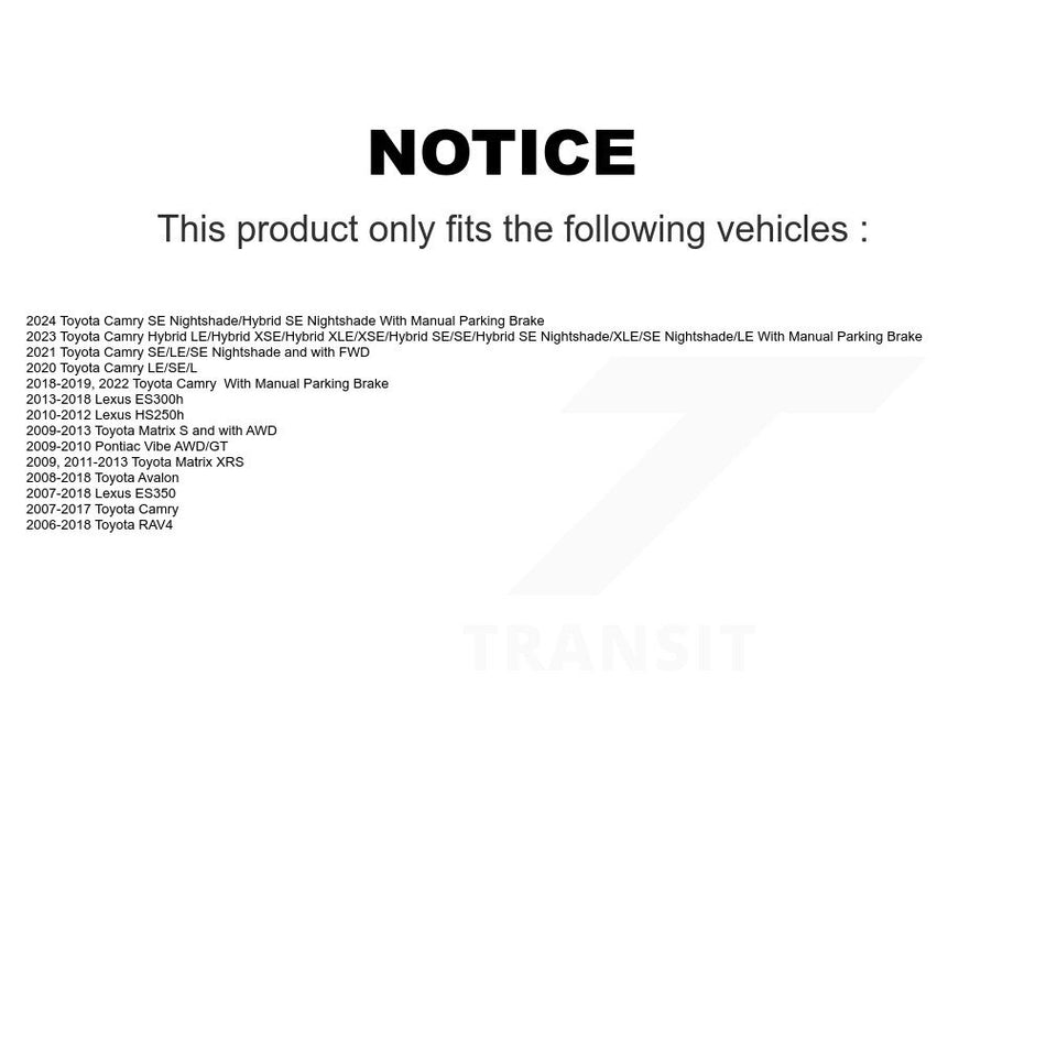 Rear Ceramic Disc Brake Pads CMX-D1212 For Toyota RAV4 Camry Matrix Lexus ES350 Pontiac Vibe Avalon