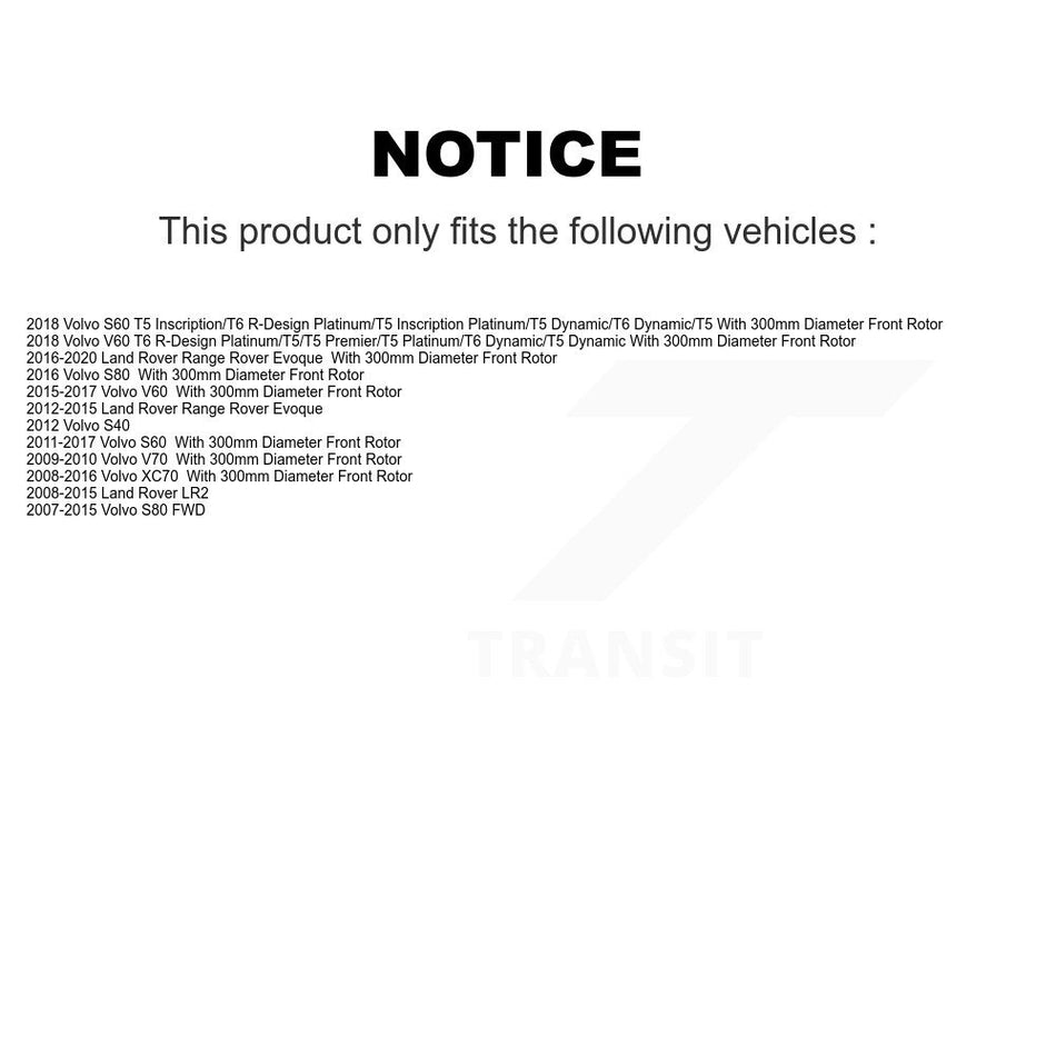 Front Ceramic Disc Brake Pads CMX-D1306 For Volvo Land Rover Range Evoque XC70 S60 LR2 V60 S80 V70