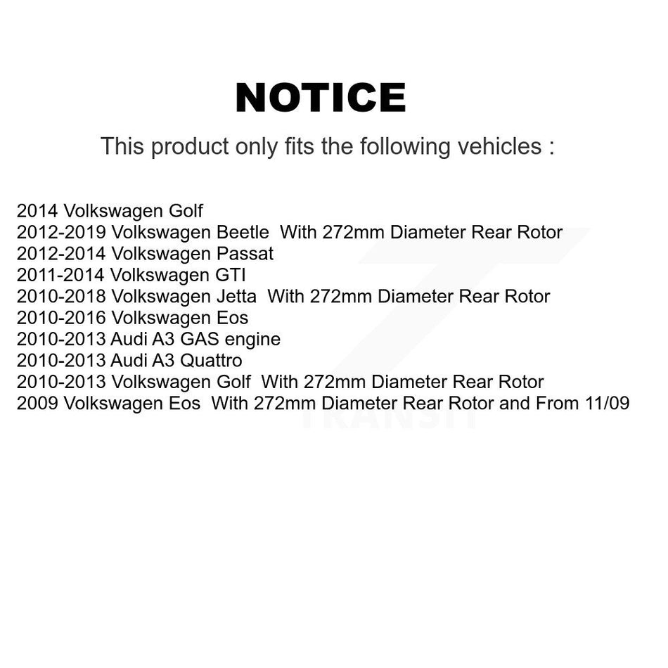 Rear Ceramic Disc Brake Pads CMX-D1456 For Volkswagen Jetta Golf Beetle Passat GTI Eos Audi A3