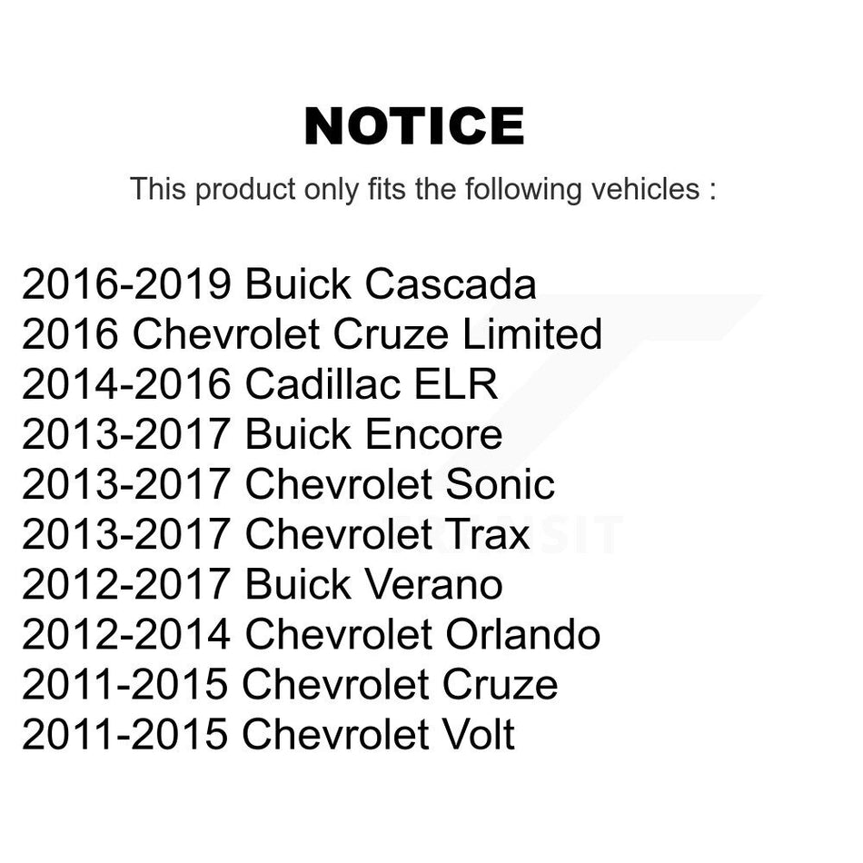 Rear Ceramic Disc Brake Pads CMX-D1468 For Chevrolet Cruze Buick Sonic Encore Trax Verano Limited Volt Cascada Cadillac ELR Orlando