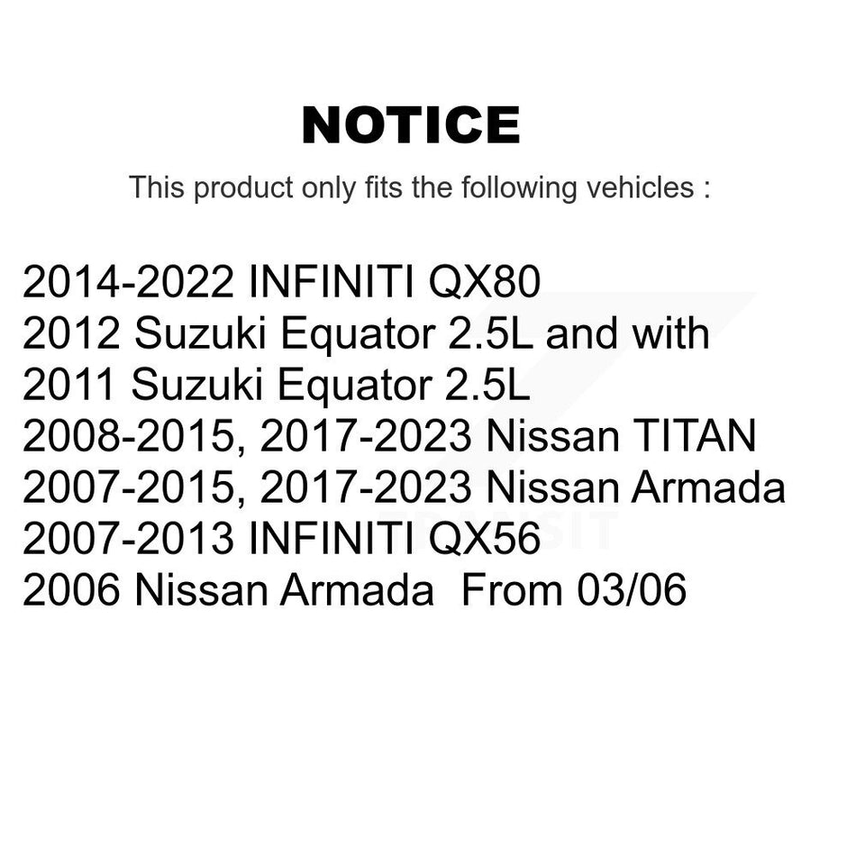 Front Ceramic Disc Brake Pads CMX-D1509 For Nissan Armada Titan INFINITI QX80 QX56 Suzuki Equator TITAN