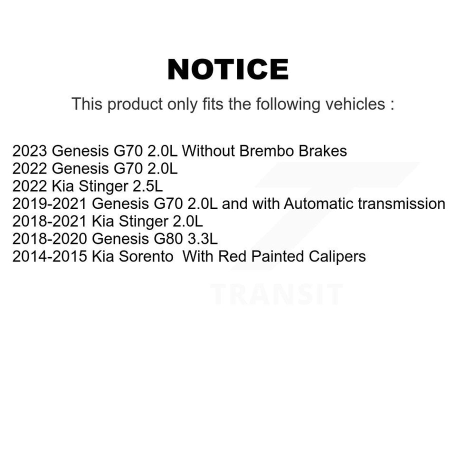 Rear Ceramic Disc Brake Pads CMX-D1816 For Kia Sorento Genesis G70 Stinger G80