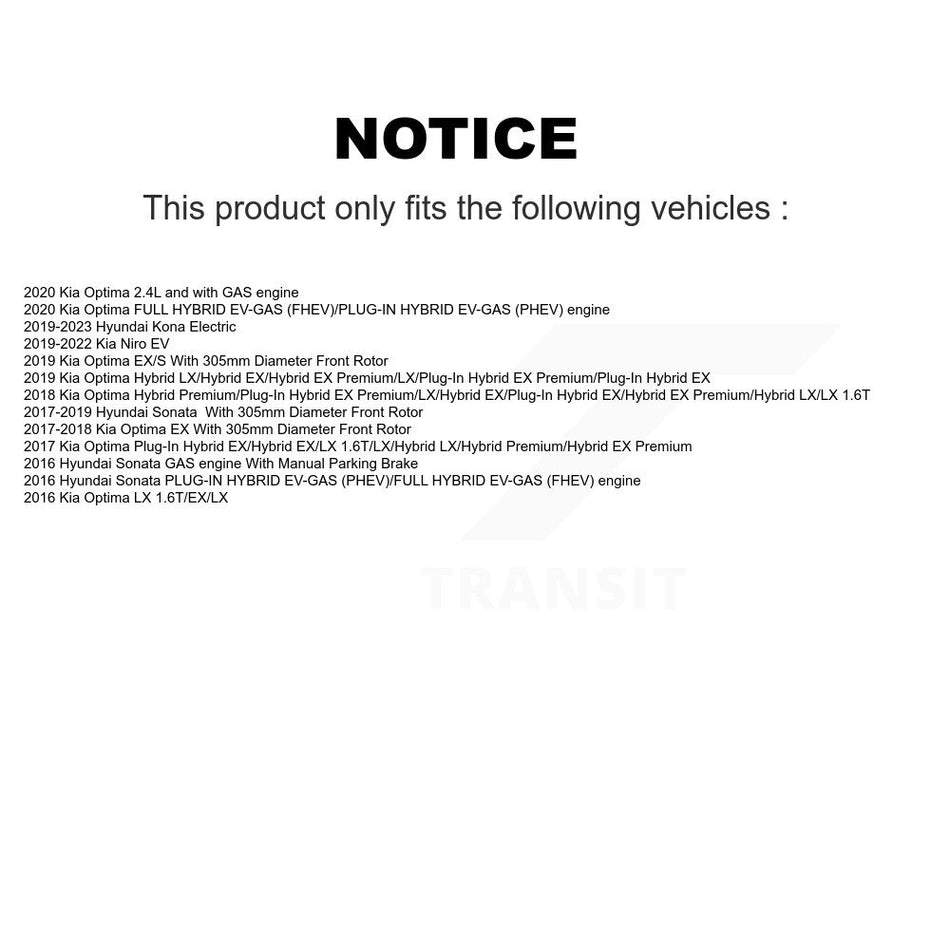 Front Ceramic Disc Brake Pads CMX-D1826 For Hyundai Kona Electric Sonata Kia Optima Niro EV