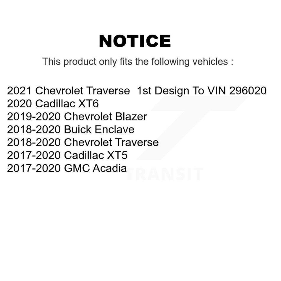 Front Ceramic Disc Brake Pads CMX-D1896 For Chevrolet Traverse GMC Acadia Cadillac XT5 Buick Enclave Blazer XT6