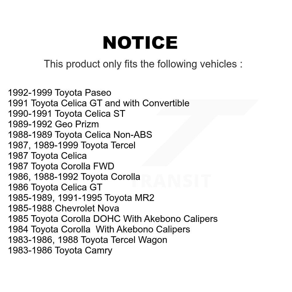 Front Ceramic Disc Brake Pads CMX-D242 For Toyota Tercel Corolla MR2 Celica Paseo Camry Chevrolet