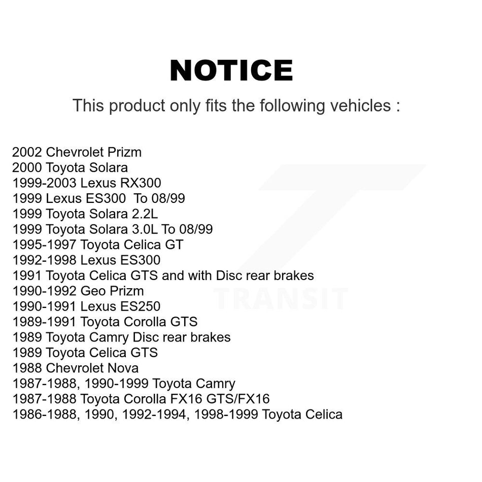 Rear Ceramic Disc Brake Pads CMX-D325 For Toyota Camry Lexus RX300 ES300 Solara Celica Corolla ES250