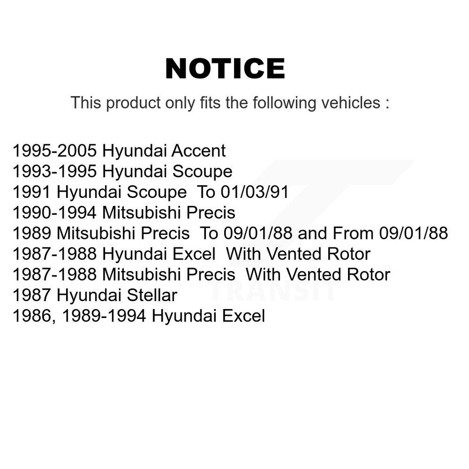 Front Ceramic Disc Brake Pads CMX-D440 For Hyundai Accent Excel Scoupe Mitsubishi Precis Stellar