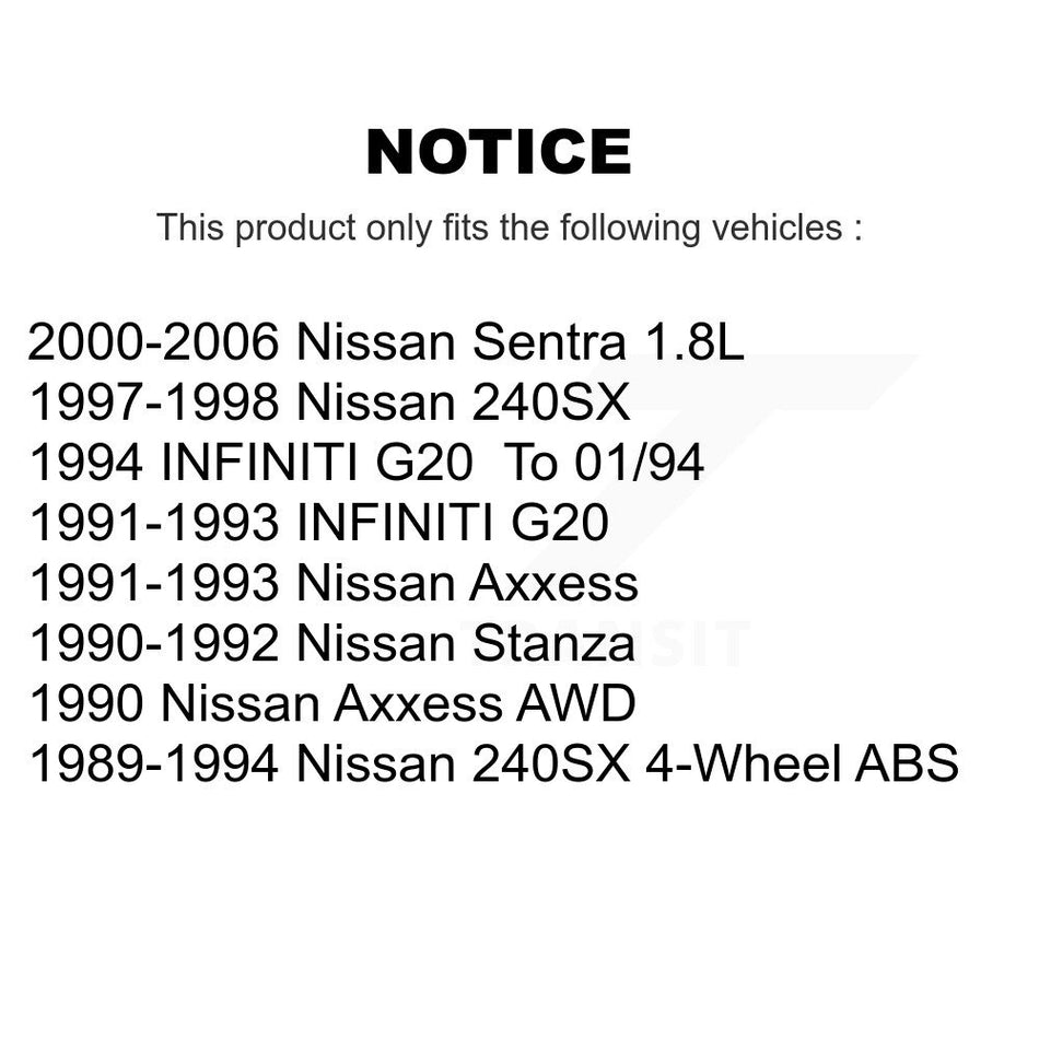 Front Ceramic Disc Brake Pads CMX-D462 For Nissan Sentra 240SX Stanza INFINITI G20 Axxess