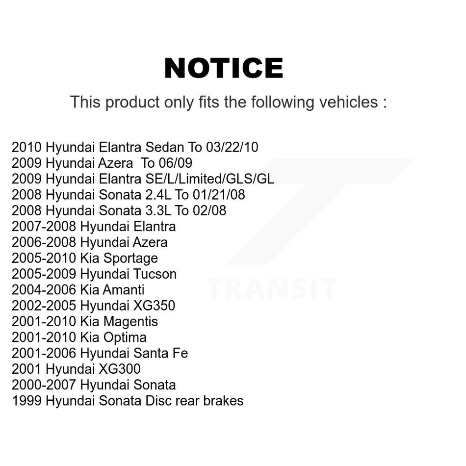 Rear Ceramic Disc Brake Pads CMX-D813 For Hyundai Elantra Tucson Kia Sonata Sportage Santa Fe Optima