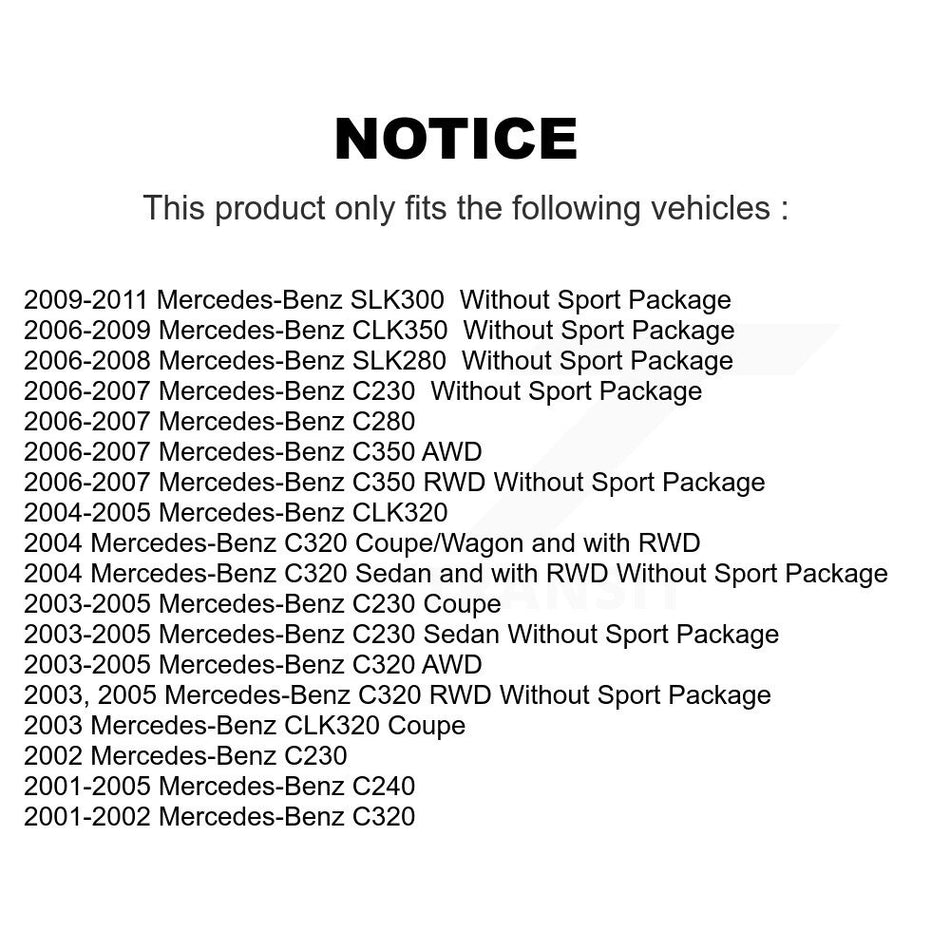 Front Ceramic Disc Brake Pads CMX-D872 For Mercedes-Benz C230 C240 C280 CLK350 CLK320 C320 SLK280