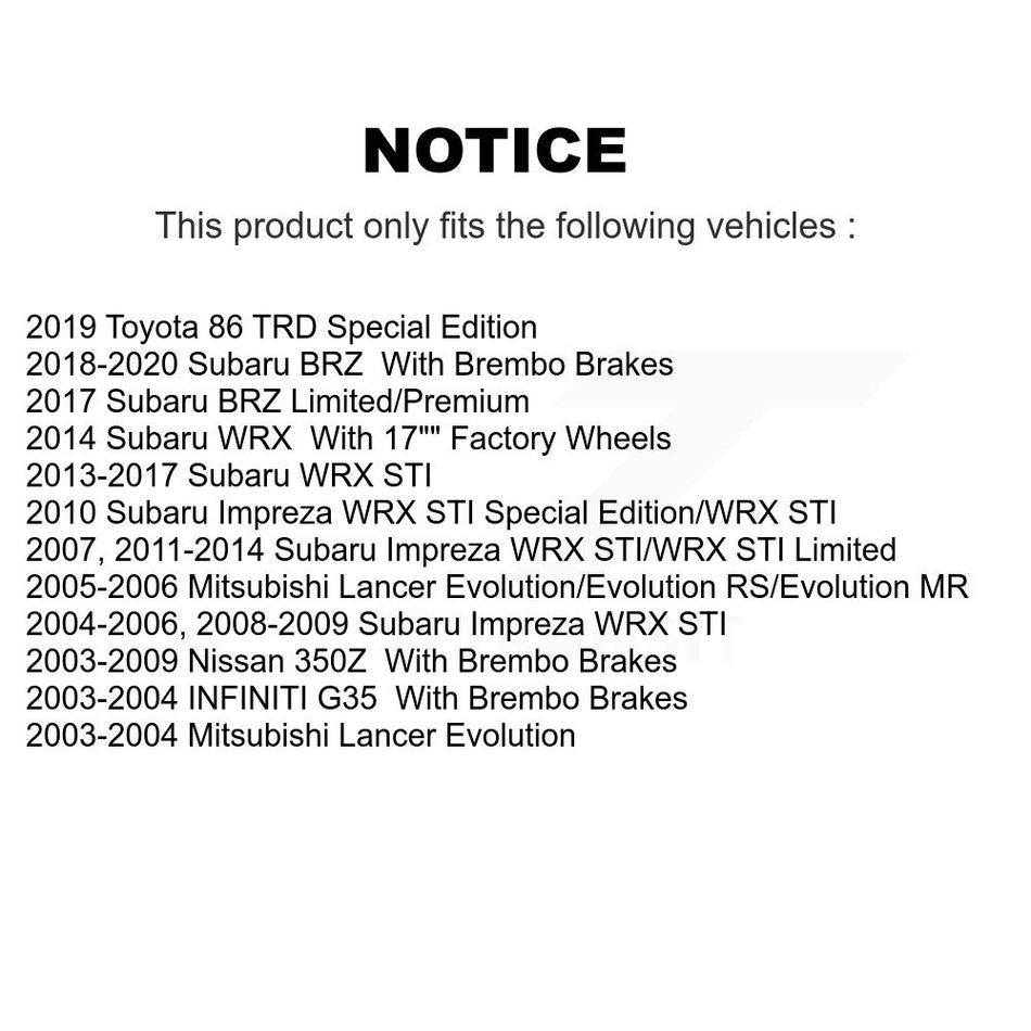 Rear Ceramic Disc Brake Pads CMX-D961 For Subaru Impreza Nissan 350Z INFINITI G35 Mitsubishi Lancer WRX STI BRZ Toyota 86