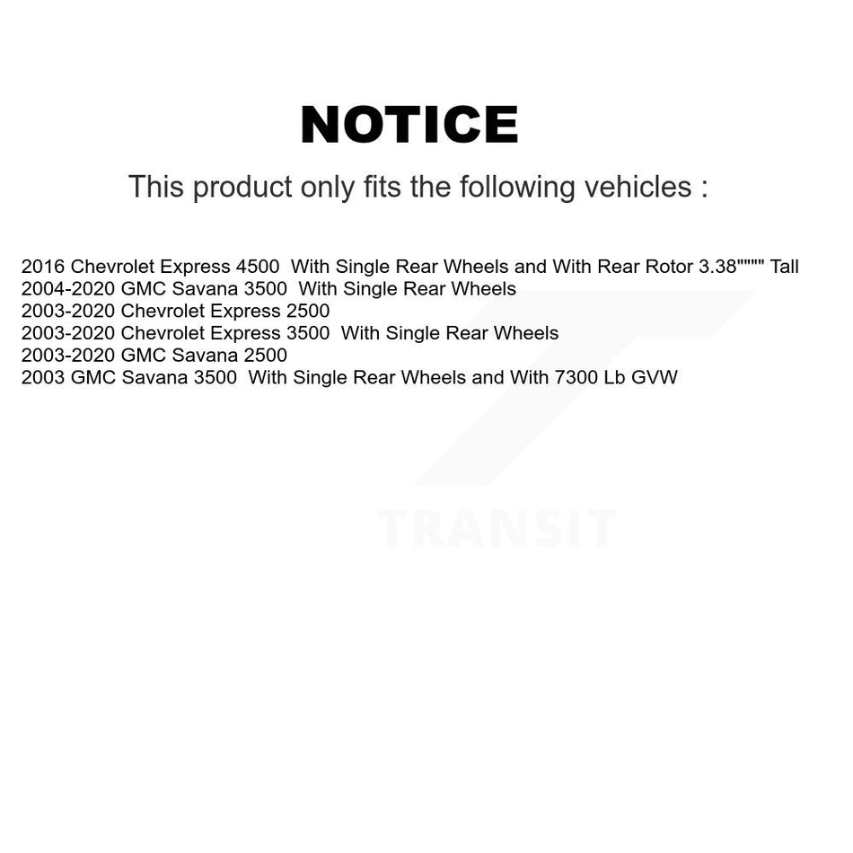 Rear Ceramic Disc Brake Pads CMX-D974 For GMC Chevrolet Savana 2500 Express 3500 4500