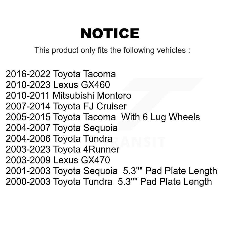 Front Ceramic Disc Brake Pads CMX-D976 For Toyota Tacoma 4Runner Tundra Lexus Sequoia GX460 FJ Cruiser GX470 Mitsubishi Montero