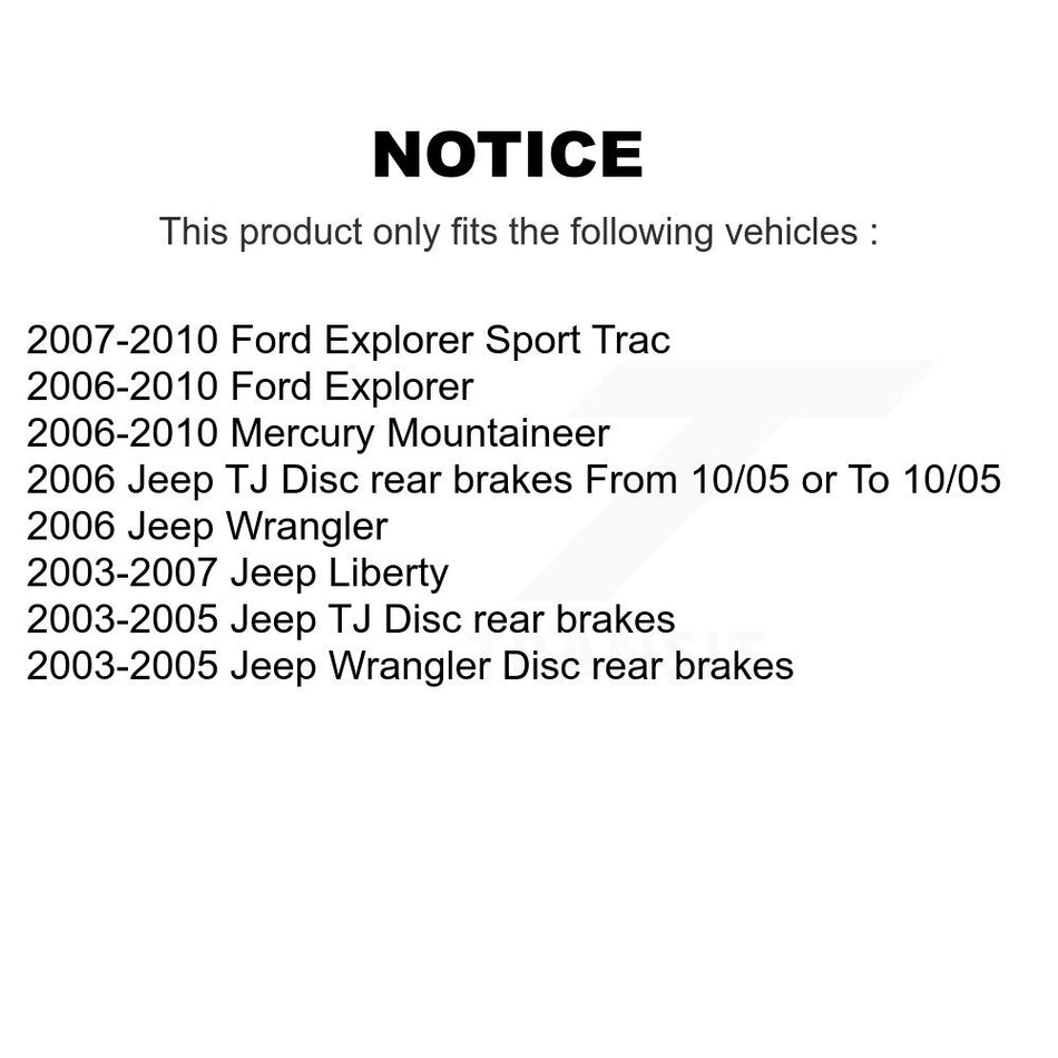 Rear Ceramic Disc Brake Pads CMX-D981 For Jeep Liberty Ford Wrangler Explorer Sport Trac Mercury TJ