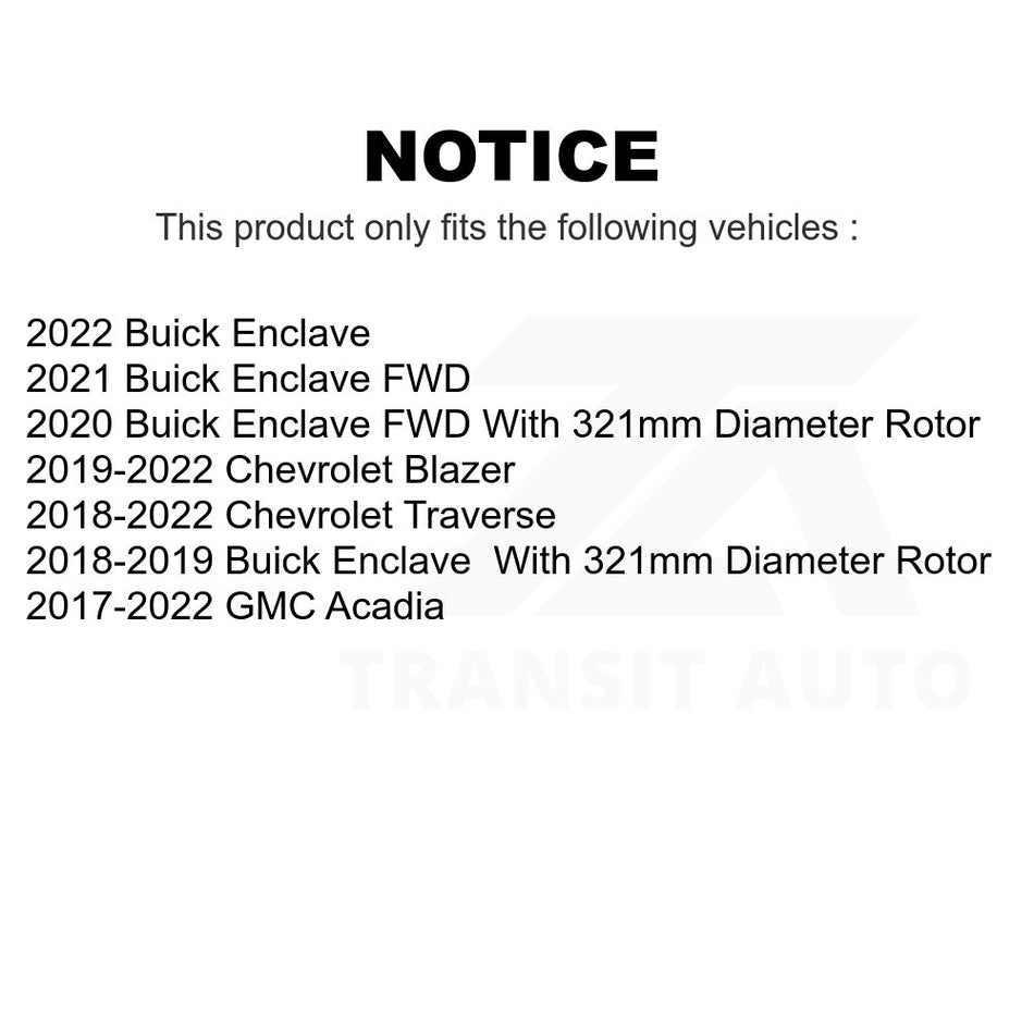 Front Disc Brake Rotor DS1-582061 For Chevrolet Traverse GMC Acadia Buick Enclave Blazer