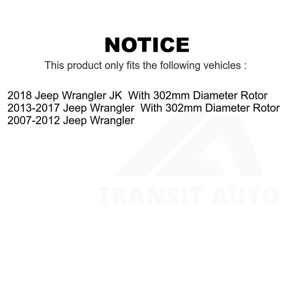 Front Disc Brake Rotor DS1-780518 For Jeep Wrangler JK