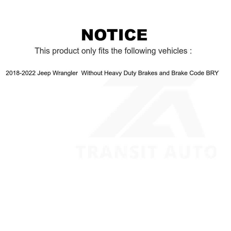 Rear Disc Brake Rotor DS1-782485 For 2018-2022 Jeep Wrangler Without Heavy Duty Brakes Code BRY