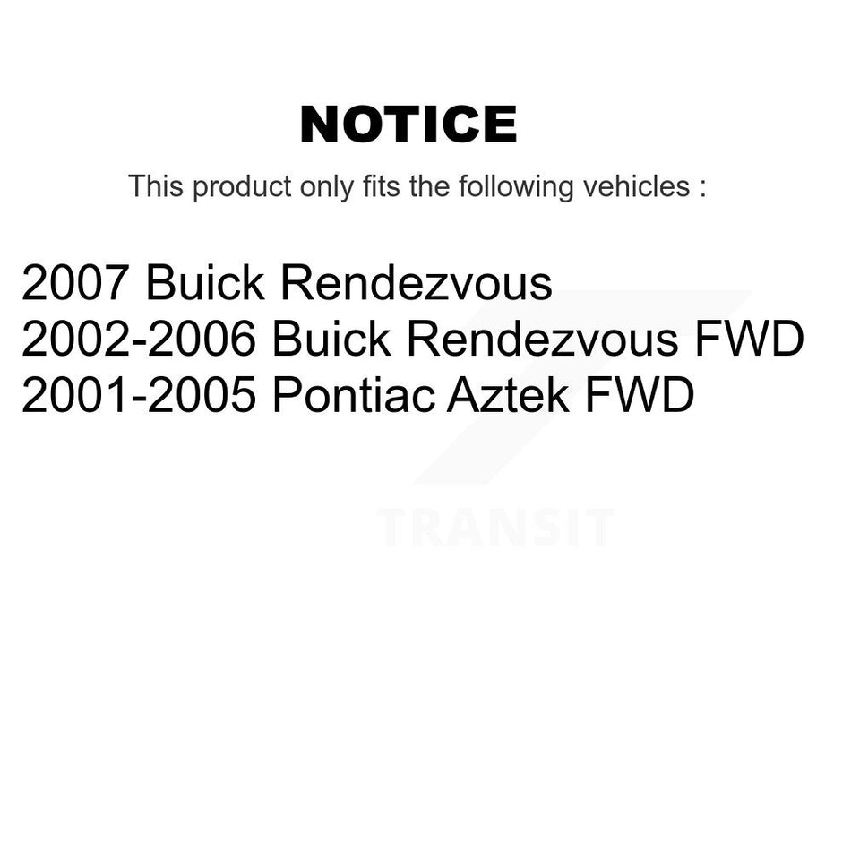 Front Coated Disc Brake Rotor (1 Piece Only) GCR-56998 For Buick Rendezvous Pontiac Aztek