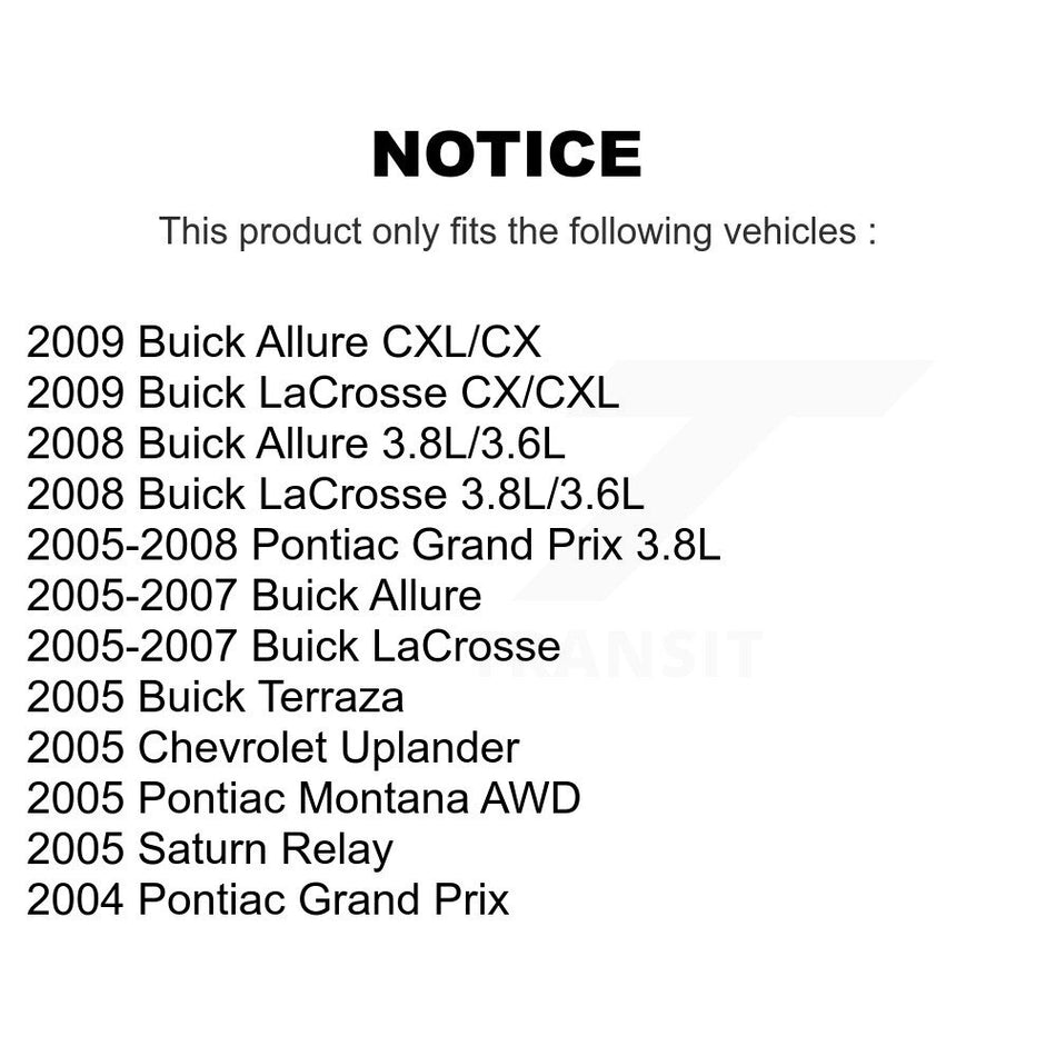 Front Disc Brake Rotor GCR-580188 For Pontiac Grand Prix Buick LaCrosse Chevrolet Uplander Montana Terraza Saturn Relay Allure